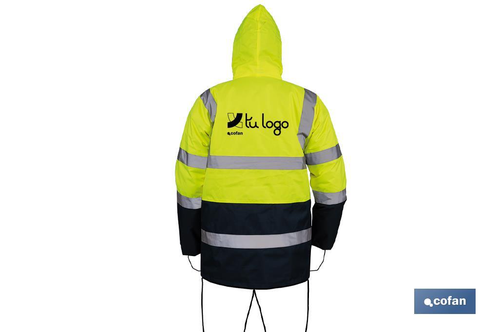 High visibility parka | Available sizes from S to XXXL | Yellow and blue - Cofan